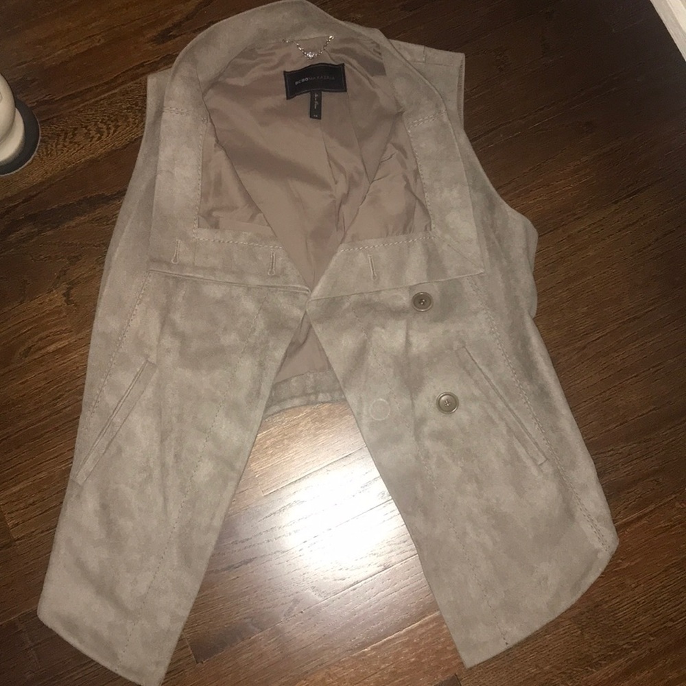 Taupe suede vest